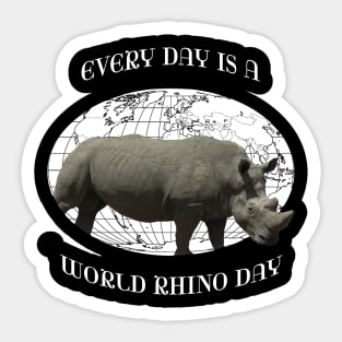 Every Day Is A Word Rhino Day Sticker